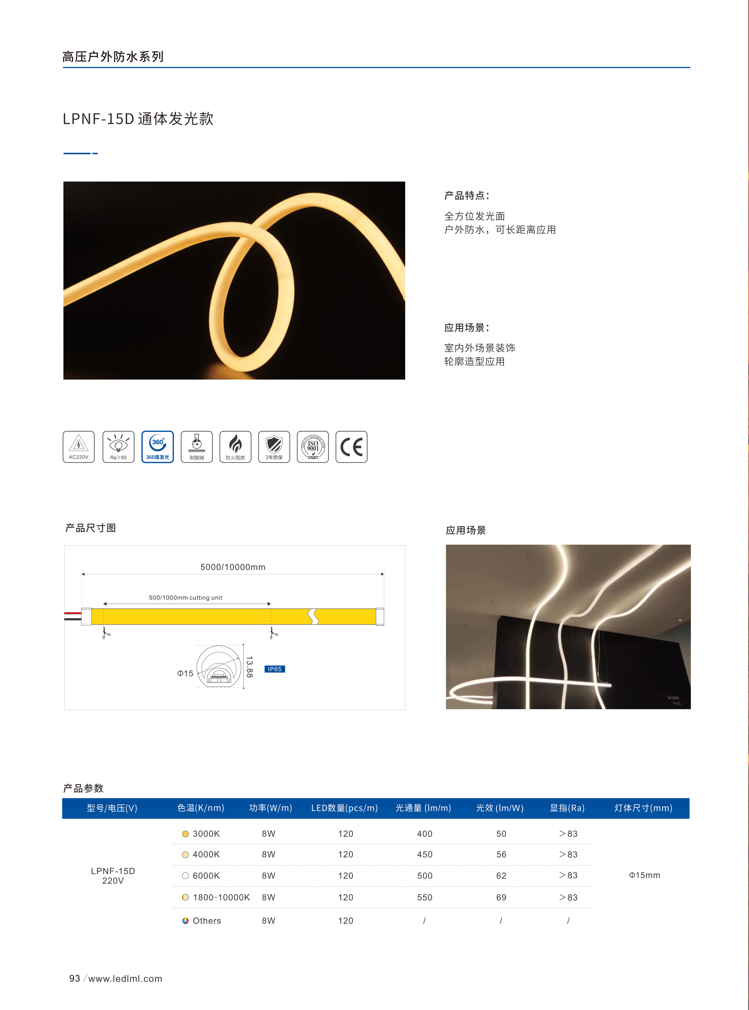 高压防水灯带